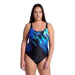 Strój kąpielowy jednoczęściowy kostium na basen plażę Arena Talea. Czarne stroje jednoczęściowe Arena, bez wzorów. Za 169.99 zł.
