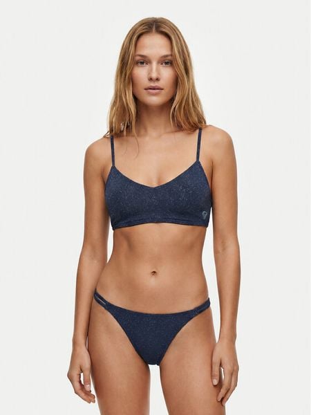 Roxy Strój kąpielowy ShineERJX203605 Granatowy. Niebieskie bikini Roxy, bez wzorów, z syntetyku. Za 239.99 zł.