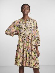 YAS Sukienka codzienna 26029225 Kolorowy Regular Fit. Sukienki damskie YAS, bez wzorów, z wiskozy, bez ramiączek. Za 159.99 zł.
