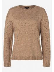 More & More Sweter w kolorze jasnobrązowym rozmiar: 46. Brązowe swetry klasyczne damskie More & More, bez kołnierzyka. Za 208.95 zł.