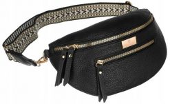 Nerka damska Peterson PTN NER-ALE-5 czarna. Czarne nerki i saszetki damskie Peterson, bez wzorów, ze skóry ekologicznej. Za 79.99 zł.