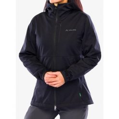 Kurtka softshell damska Vaude All Year Elope Softshell Jacket II. Czarne kurtki damskie Vaude, bez wzorów, z softshellu, bez kaptura. Za 566.49 zł.