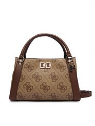 Guess Torebka Karnilla HWOS99 01060 Brązowy. Brązowe kuferki damskie Guess, z aplikacjami, ze skóry, bez dodatków. Za 639.99 zł.