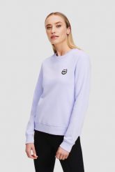 KARL LAGERFELD Lawendowa damska bluza Ikonik 2.0. Fioletowe bluzy damskie KARL LAGERFELD, s, bez wzorów, z bawełny, bez kaptura. W wyprzedaży za 639.99 zł.
