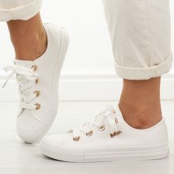 Białe trampki damskie Lee Cooper 4068. Białe trampki damskie Lee Cooper, bez wzorów, z gumy, bez zapięcia. Za 159.00 zł.