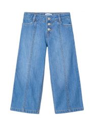Mayoral Jeansy 3558 Granatowy Wide Leg. Niebieskie jeansy dziewczęce Mayoral, bez wzorów, z bawełny. Za 89.99 zł.