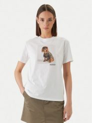 Barbour T-Shirt Marine LTS0716WH11 Biały Regular Fit. Białe t-shirty damskie Barbour, bez wzorów, z bawełny, bez kołnierzyka. Za 169.99 zł.