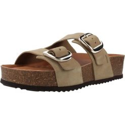 Sandały GEOX D BRIONIA H Jasnobrązowy. Brązowe sandały damskie Geox, bez wzorów, ze skóry, bez obcasa, bez zapięcia. Za 400.99 zł.