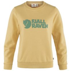 Bluza bawełniana damska Fjallraven Logo Sweater. Żółte bluzy damskie Fjällräven, na zimę, l, bez wzorów, z bawełny, bez kaptura. Za 386.99 zł.