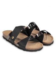 Sunbay Klapki "Ouessan" w kolorze czarnym rozmiar: 39. Czarne klapki damskie Sunbay, bez wzorów, z otwartym noskiem, bez obcasa, bez zapięcia. Za 144.95 zł.