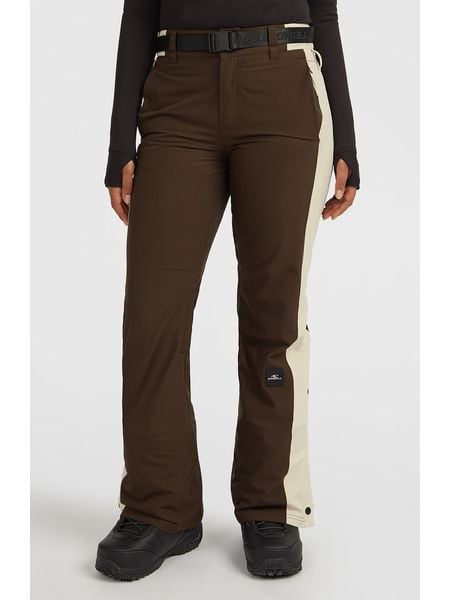 O'Neill Spodnie narciarskie w kolorze brązowym rozmiar: XL. Brązowe spodnie dresowe damskie O'Neill, m, bez wzorów, z tkaniny. Za 506.32 zł.