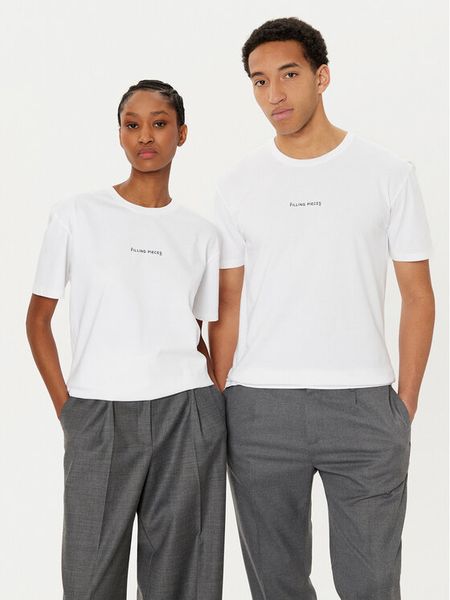 Filling Pieces T-Shirt Unisex 7443400 Biały Slim Fit. Białe t-shirty damskie Filling Pieces, l, bez wzorów, z bawełny, bez kołnierzyka. Za 129.99 zł.
