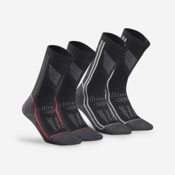 Skarpety turystyczne Quechua SH900 Mountain Mid. Czarne skarpetki damskie QUECHUA, bez wzorów, z elastanu. Za 119.99 zł.