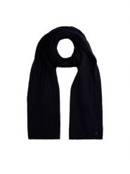 Tommy Hilfiger Szalik Flag Fluffy AW0AW17787 Granatowy. Niebieskie szaliki damskie Tommy Hilfiger, bez wzorów, z materiału. Za 259.99 zł.