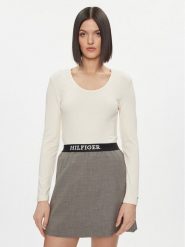 Tommy Hilfiger Bluzka WW0WW41654 Beżowy Slim Fit. Brązowe bluzki damskie Tommy Hilfiger, l, bez wzorów, z wiskozy, bez kołnierzyka, bez ramiączek. W wyprzedaży za 169.99 zł.