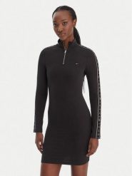 Tommy Jeans Sukienka codzienna DW0DW22529 Czarny Regular Fit. Czarne sukienki damskie Tommy Jeans, bez wzorów, z bawełny, bez ramiączek. Za 409.99 zł.