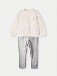 Mayoral Komplet bluza i legginsy 4707 Beżowy Regular Fit. Brązowe bluzy dziewczęce Mayoral, bez wzorów, z syntetyku, bez ramiączek, bez kaptura. Za 129.99 zł.