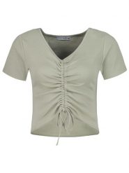 Stitch & Soul Koszulka w kolorze zielonym rozmiar: M. Zielone bluzki damskie Stitch & Soul, m, bez wzorów, bez kołnierzyka, bez ramiączek. Za 65.85 zł.