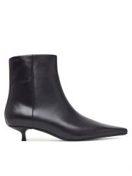 Calvin Klein Botki Kitten Heel Ankle Boot Lth HW0HW03165 Brązowy ciemny. Brązowe botki damskie Calvin Klein, ze skóry, bez obcasa, na szpilce, bez zapięcia. Za 799.99 zł.