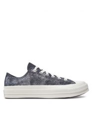 Converse Trampki Chuck 70 Suede Shimmer Ox A10379C Szary. Szare trampki damskie Converse, bez wzorów, ze skóry, bez zapięcia. Za 289.99 zł.