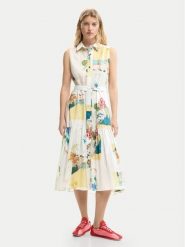 Desigual Sukienka koszulowa 26SWVW15 Kolorowy Regular Fit. Sukienki damskie Desigual, bez wzorów, z bawełny, bez ramiączek. Za 809.99 zł.