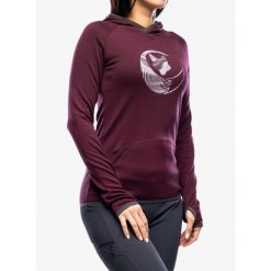 Bluza z kapturem damska Sensor Merino Up Fleece Hooded. Czerwone bluzy damskie Sensor, na zimę, m, bez wzorów, z kapturem. Za 381.99 zł.