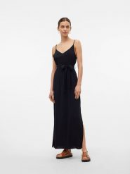 Vero Moda Sukienka w kolorze czarnym rozmiar: L. Czarne sukienki damskie Vero Moda, bez wzorów, z tkaniny, bez ramiączek. Za 110.04 zł.