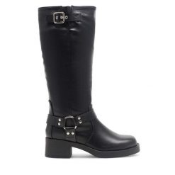 Kozaki Jenny Fairy. Czarne kozaki damskie Jenny Fairy, bez obcasa, na płaskiej podeszwie, bez zapięcia. Za 137.99 zł.