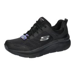 Buty Kobieta Skechers D'Lux Walker czarny. Czarne obuwie sportowe damskie Skechers, bez zapięcia. Za 359.99 zł.