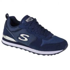 Buty do chodzenia damskie Skechers OG 85. Niebieskie obuwie sportowe casual damskie Skechers, z materiału, bez zapięcia. Za 285.00 zł.