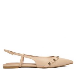 Baleriny Guess. Brązowe balerinki damskie Guess, z aplikacjami. Za 589.99 zł.