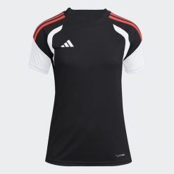 Koszulka piłkarska damska ADIDAS Tiro 26 treningowa. Bluzki damskie Adidas, xl, bez wzorów, z materiału, sportowe, bez kołnierzyka, bez ramiączek. Za 119.99 zł.