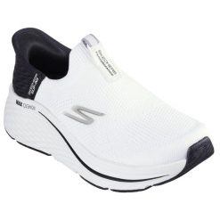 Buty do chodzenia damskie Skechers Max Cushioning Elite 2.0. Białe obuwie sportowe damskie Skechers, z materiału, bez zapięcia, do biegania. Za 449.99 zł.