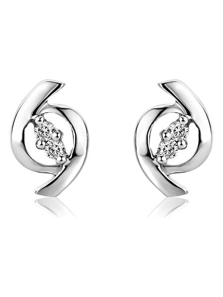 Revoni Złote kolczyki-wkrętki z diamentami rozmiar: onesize. Szare kolczyki damskie Revoni, z diamentem, złote. Za 874.39 zł.