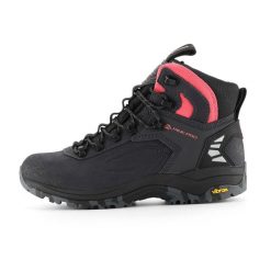 Buty trekkingowe skórzane damskie Alpine Pro Spidere Mid Vibram. Czarne obuwie trekkingowe damskie Alpine Pro, z nubiku, za kostkę, bez zapięcia. W wyprzedaży za 629.00 zł.