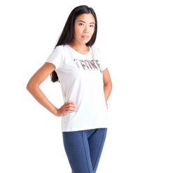 Damska koszulka basic z krótkim rękawem. Białe bluzki damskie LEONE 1947 APPAREL, bez wzorów, z bawełny, sportowe, bez kołnierzyka, bez ramiączek. Za 69.47 zł.