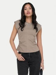 ONLY T-Shirt Marie 15372452 Szary Regular Fit. Szare t-shirty damskie Only, l, bez wzorów, z bawełny, bez kołnierzyka. Za 79.99 zł.