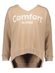Miss goodlife Bluza "Comfort in Paris" w kolorze beżowym rozmiar: XS. Brązowe bluzy damskie miss goodlife, xs, bez wzorów, z bawełny, bez kaptura. Za 83.42 zł.