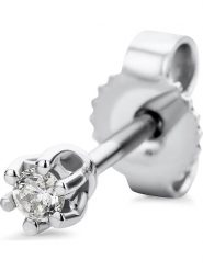 Revoni Złote kolczyki-wkrętki z diamentami rozmiar: onesize. Szare kolczyki damskie Revoni, z diamentem, złote. Za 500.38 zł.