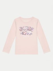 Guess Bluzka K4BI16 J1314 Różowy Regular Fit. Czerwone bluzki i koszule dziewczęce Guess, z aplikacjami, z bawełny, bez kołnierzyka, bez ramiączek. Za 59.99 zł.