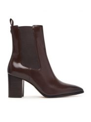 LAUREN RALPH LAUREN Botki Rlyn Bte Hl Bo Bte 802P12049002 Brązowy. Brązowe botki damskie Lauren Ralph Lauren, ze skóry, bez obcasa, na słupku, bez zapięcia. Za 1,199.00 zł.