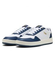 Puma Sneakersy "Court Classic" w kolorze biało-granatowym rozmiar: 46. Białe obuwie sportowe damskie Puma, bez zapięcia. Za 135.17 zł.