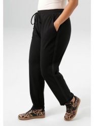 Aniston Spodnie w kolorze czarnym rozmiar: 50. Czarne spodnie materiałowe damskie Aniston, bez wzorów, z materiału. Za 95.69 zł.