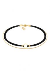 Elli Damski Choker Koło wenecki zestwa welurowy w srebrze próby 925 Sterling Silver pozłacany Naszyjniki 1 ct. Szare naszyjniki damskie Elli, pozłacane. Za 333.99 zł.