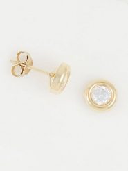 L instant d Or Złote kolczyki-wkrętki "Precious" z cyrkoniami rozmiar: onesize. Żółte kolczyki damskie L instant d Or, z cyrkonią, złote. Za 434.99 zł.