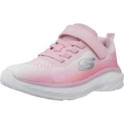 Buty SKECHERS BOUNDLESS COLOR BLITZ Rose. Czerwone obuwie trekkingowe damskie Skechers, z syntetyku, bez zapięcia. Za 195.99 zł.