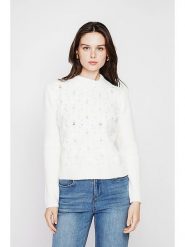 C& Jo Sweter w kolorze białym rozmiar: 34. Białe swetry klasyczne damskie C& Jo, ze splotem, bez kołnierzyka. Za 121.99 zł.