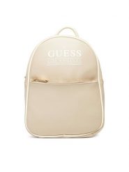 Guess Plecak V5YZ05 WHDX0 Beżowy. Brązowe plecaki Guess, z aplikacjami, ze skóry. Za 309.99 zł.