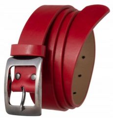 Pasek czerwony 4U Cavaldi [DH] SBB-CV-3A. Czerwone paski damskie 4U Cavaldi, bez wzorów, ze skóry ekologicznej. Za 11.00 zł.