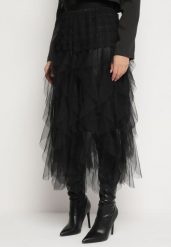 Czarna Spódnica Tiulowa z Gumką w Pasie Eviune. Czarne spódnice damskie Born2be, s, bez wzorów, z tiulu, eleganckie, midi. Za 119.99 zł.